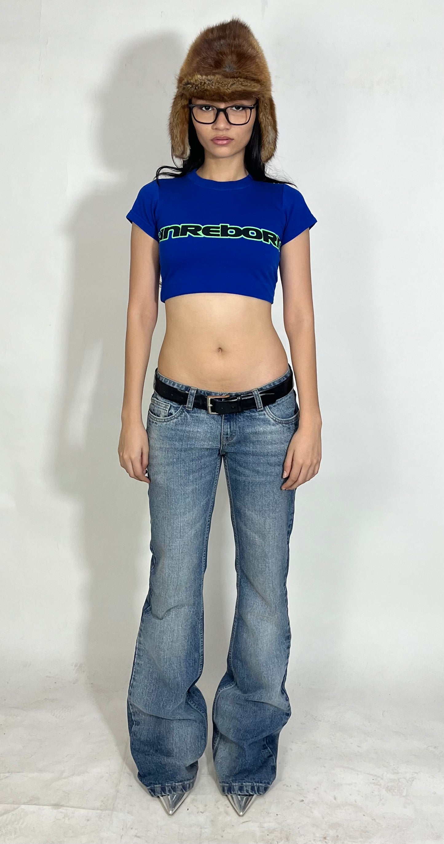 LOW WAIST FLARED JEANS - VINTAGE BLUE