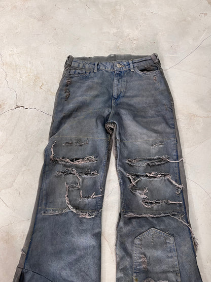 Reconstructed Dual Tone Jeans