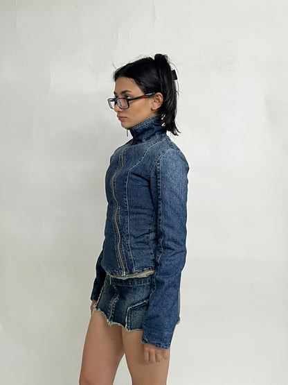 MINI DENIM SKIRT - VINTAGE BLUE