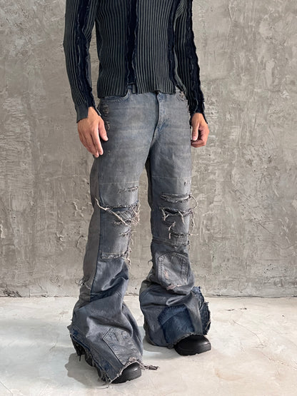 Reconstructed Dual Tone Jeans
