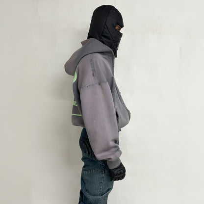 DOUBLE ELLIPSE LOGO HOODIE - DISTRESSED GREY