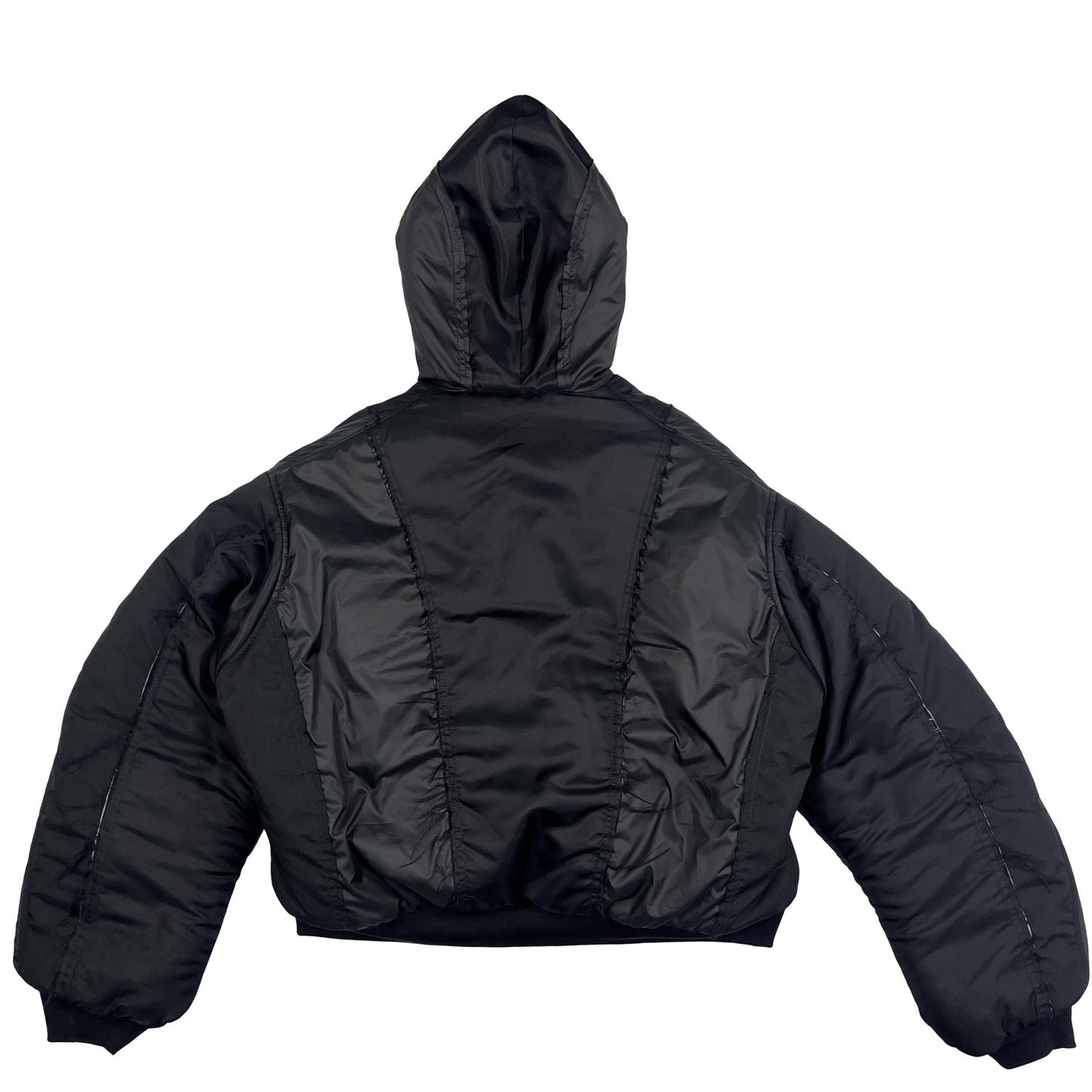 REVERSIBLE FUR BOMBER - BLACK