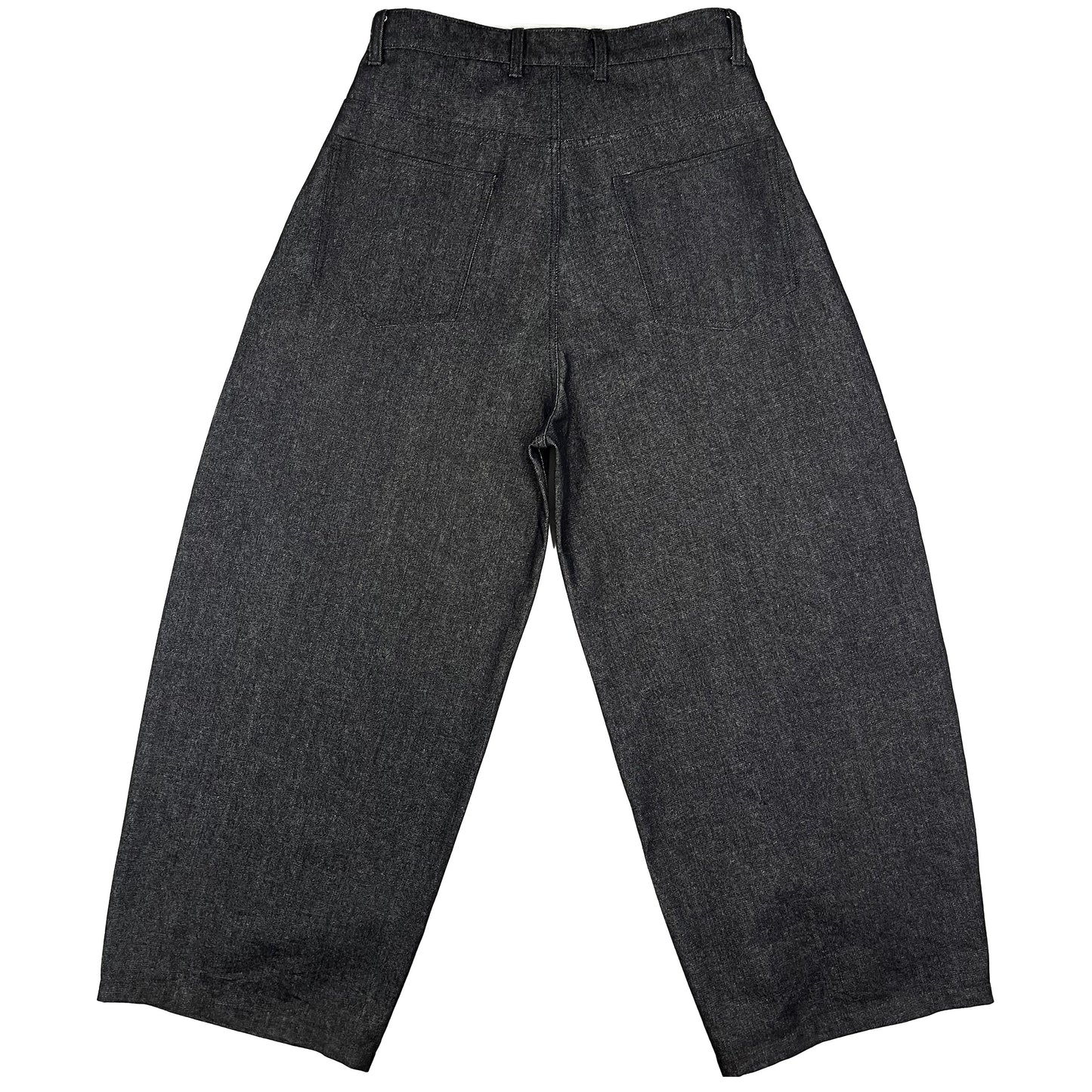 SUPER BAGGY RAW DENIM JEANS - BLACK