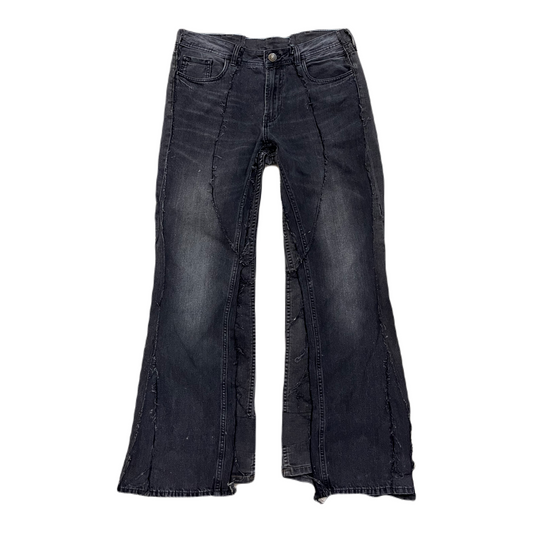 Flared Reconstructed Distressed Jeans