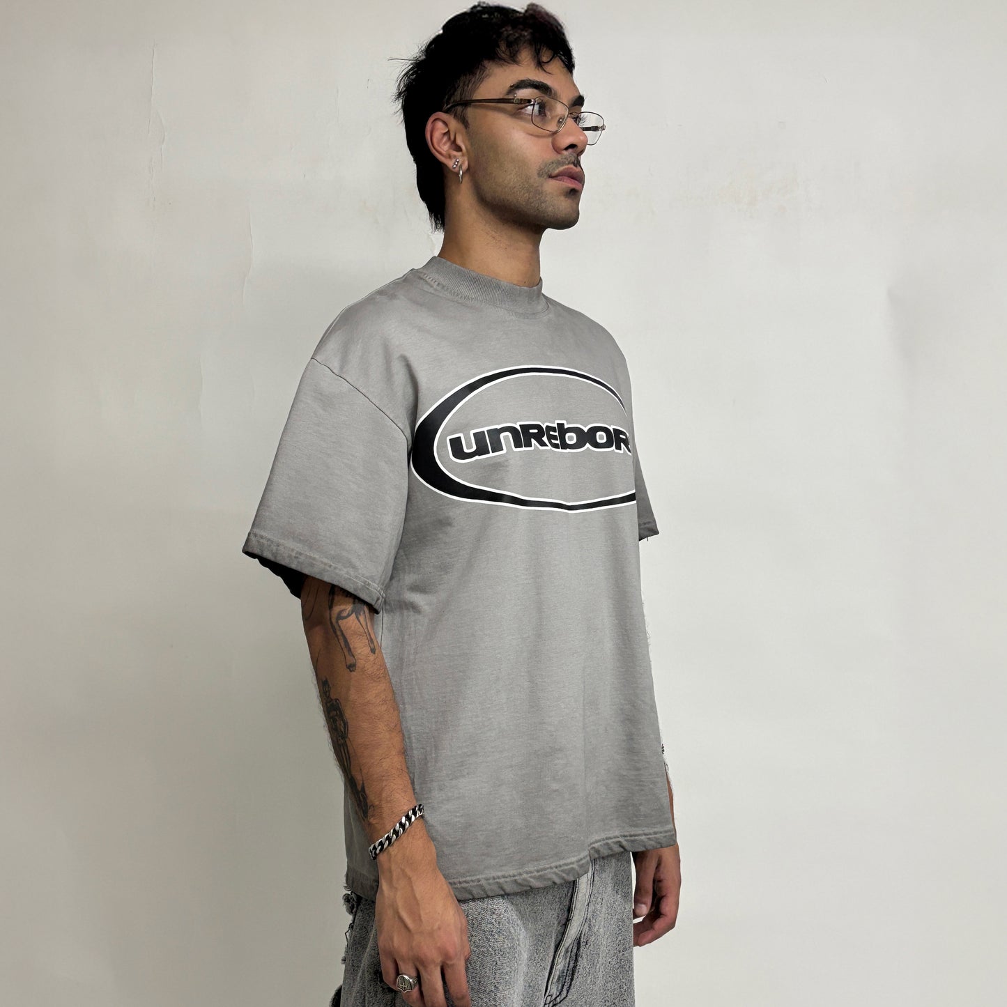 ELLIPSE LOGO T-SHIRT OVERSIZED - LIGHT GREY