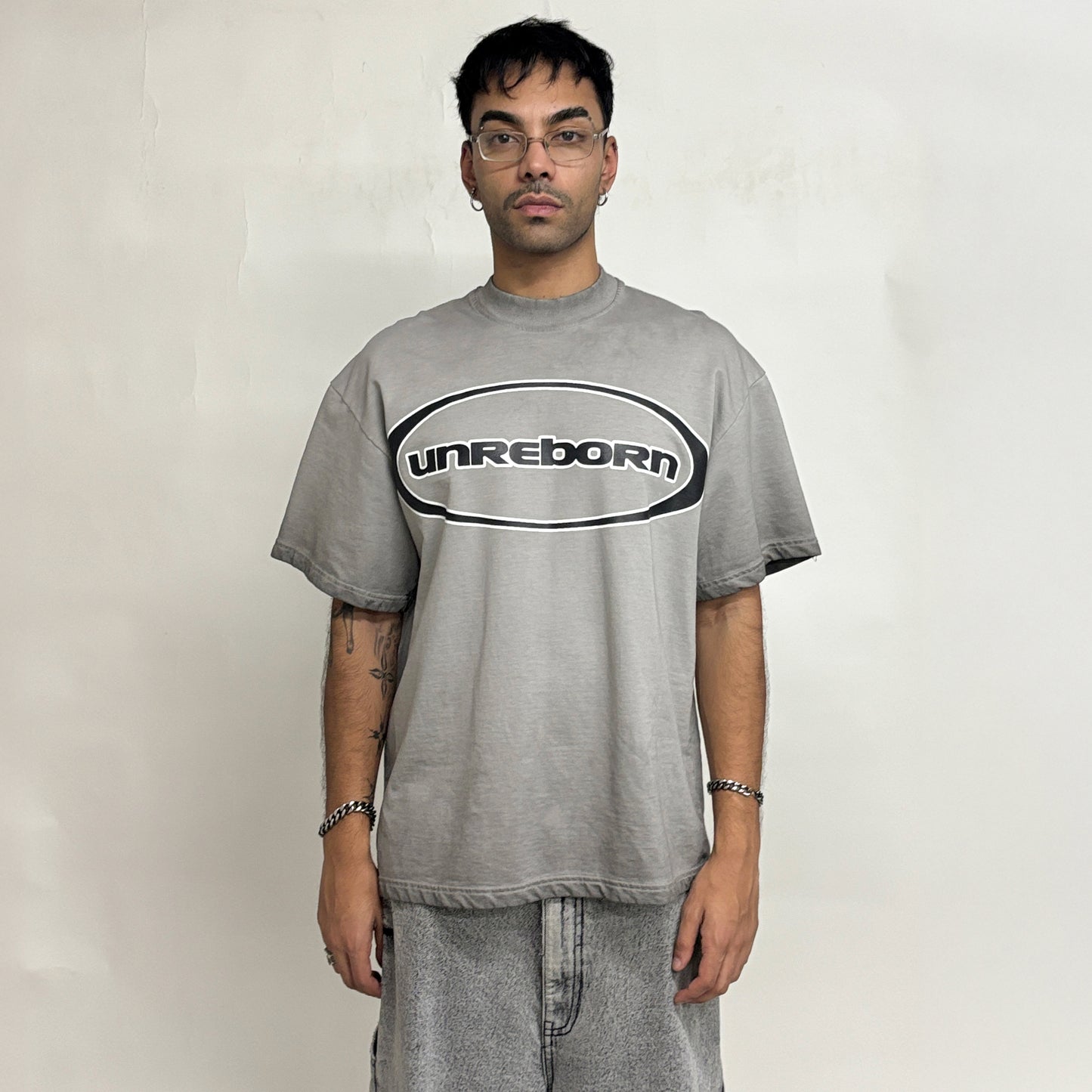 ELLIPSE LOGO T-SHIRT OVERSIZED - LIGHT GREY