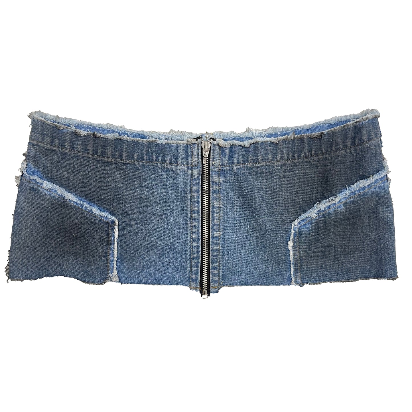 MINI DENIM SKIRT - DIRTY LIGHT BLUE