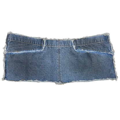 MINI DENIM SKIRT - DIRTY LIGHT BLUE