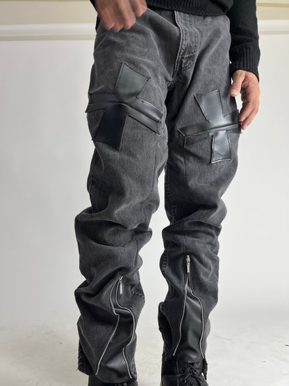 Order of black lotus reconstructed jeans (grey)